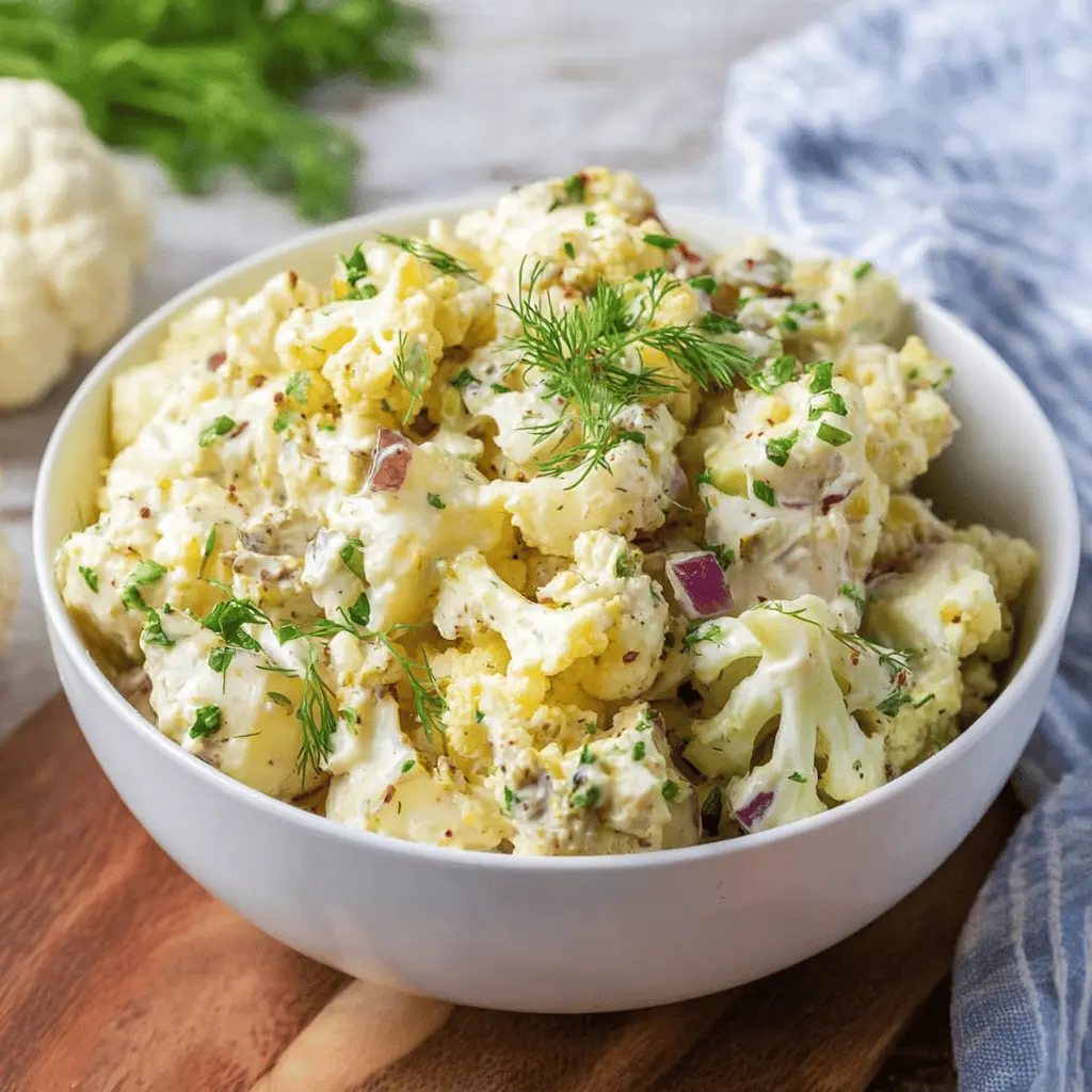 Low Carb Cauliflower Potato Salad Recipe