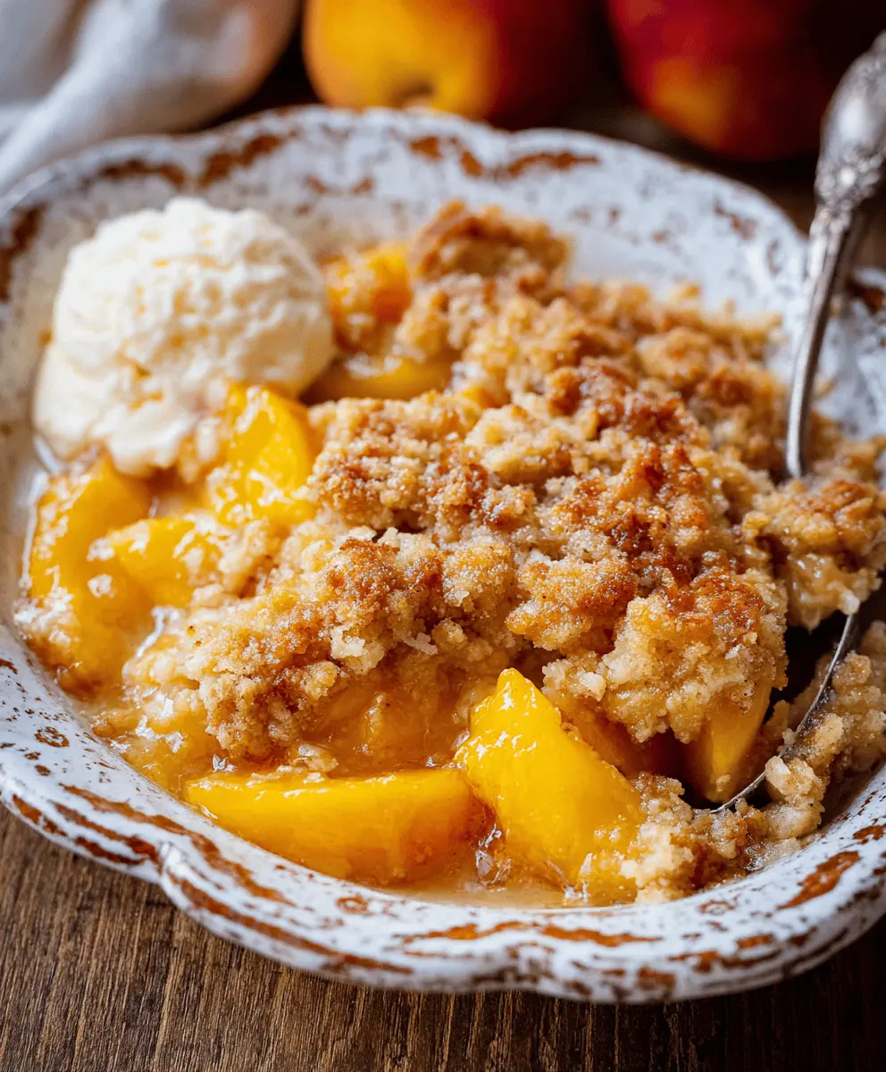 Easy Homemade Peach Cobbler Recipe