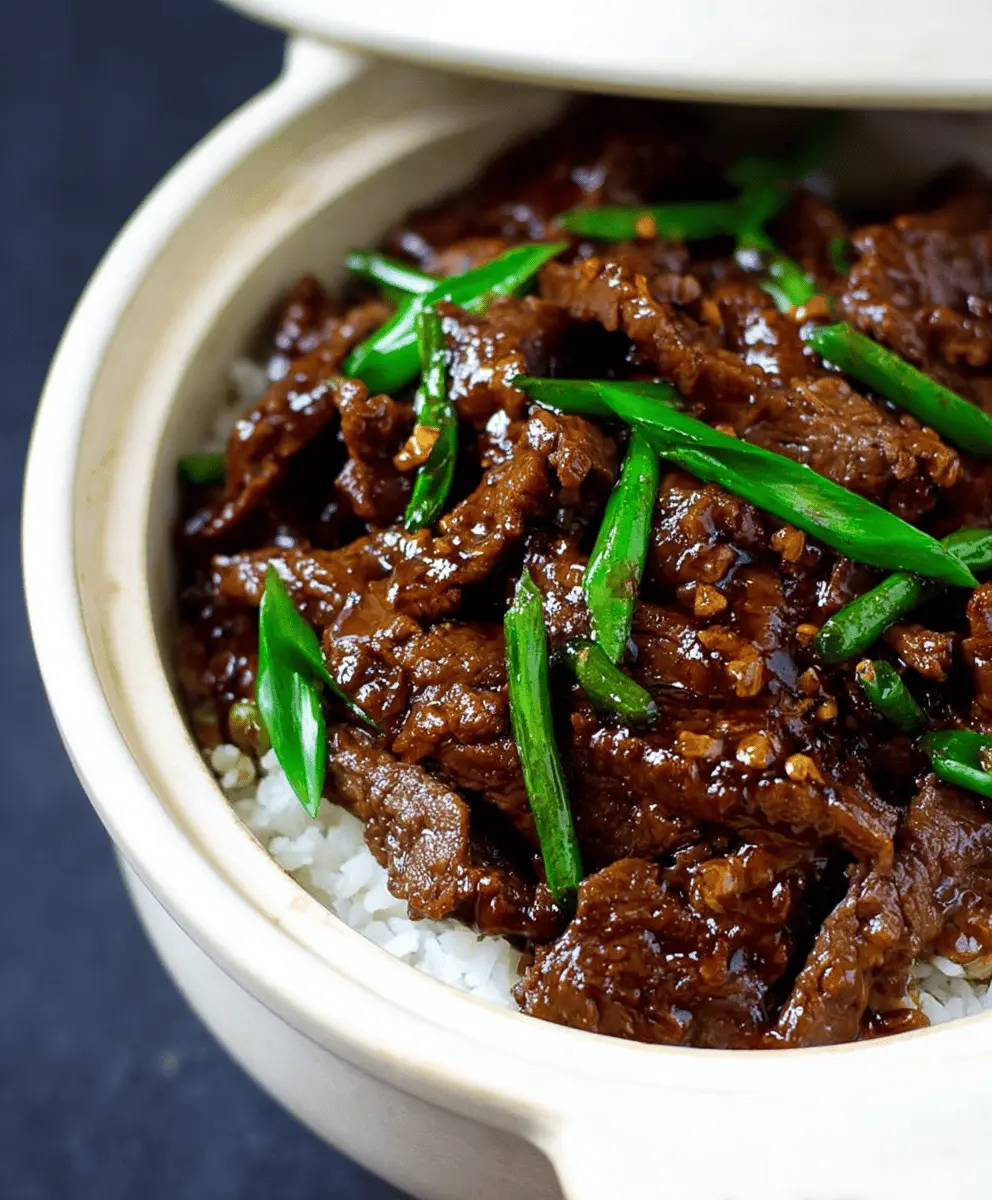 Easy Crock Pot Mongolian Beef Recipe