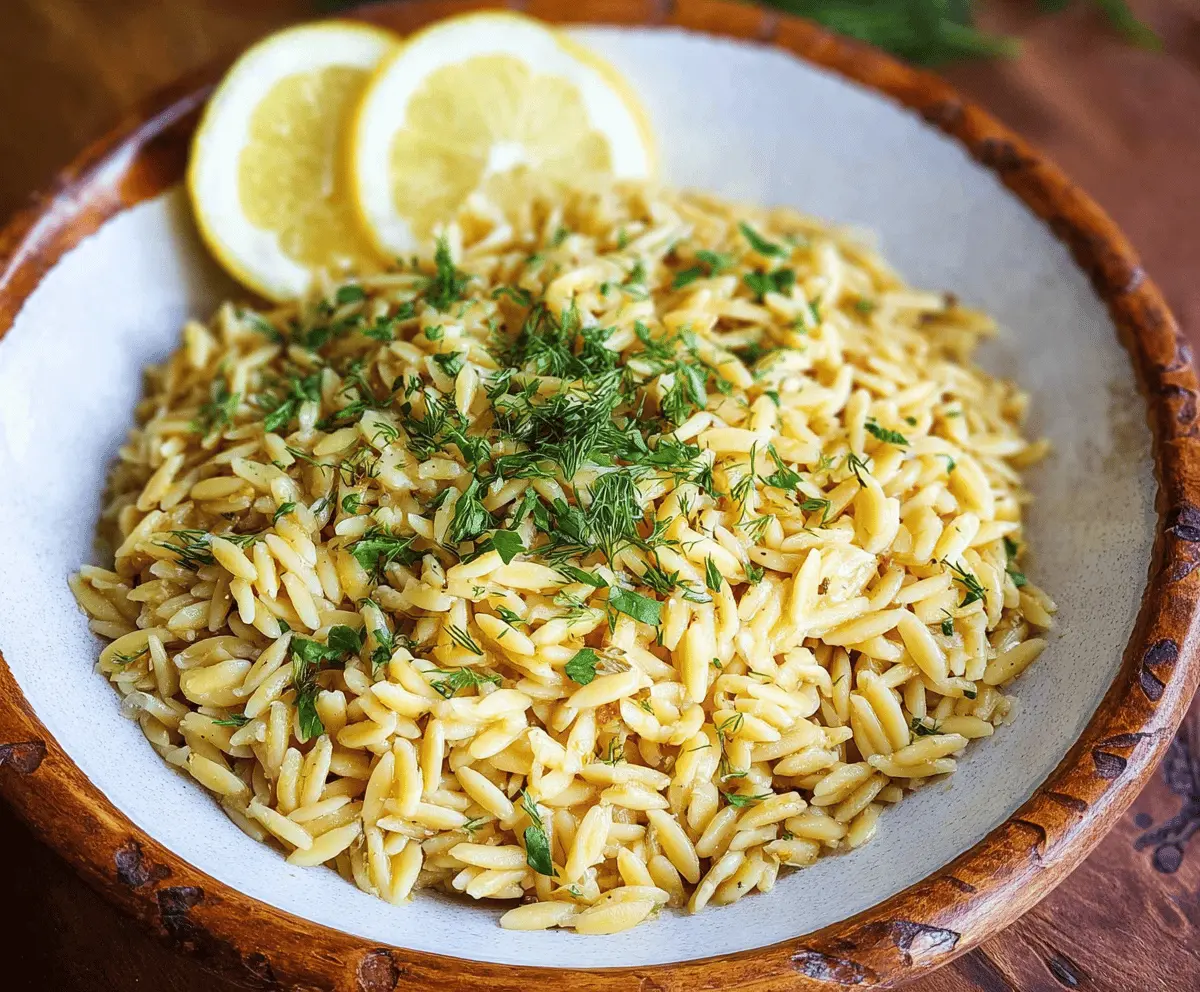 Greek Orzo Salad with Lemon and Fresh Herbs