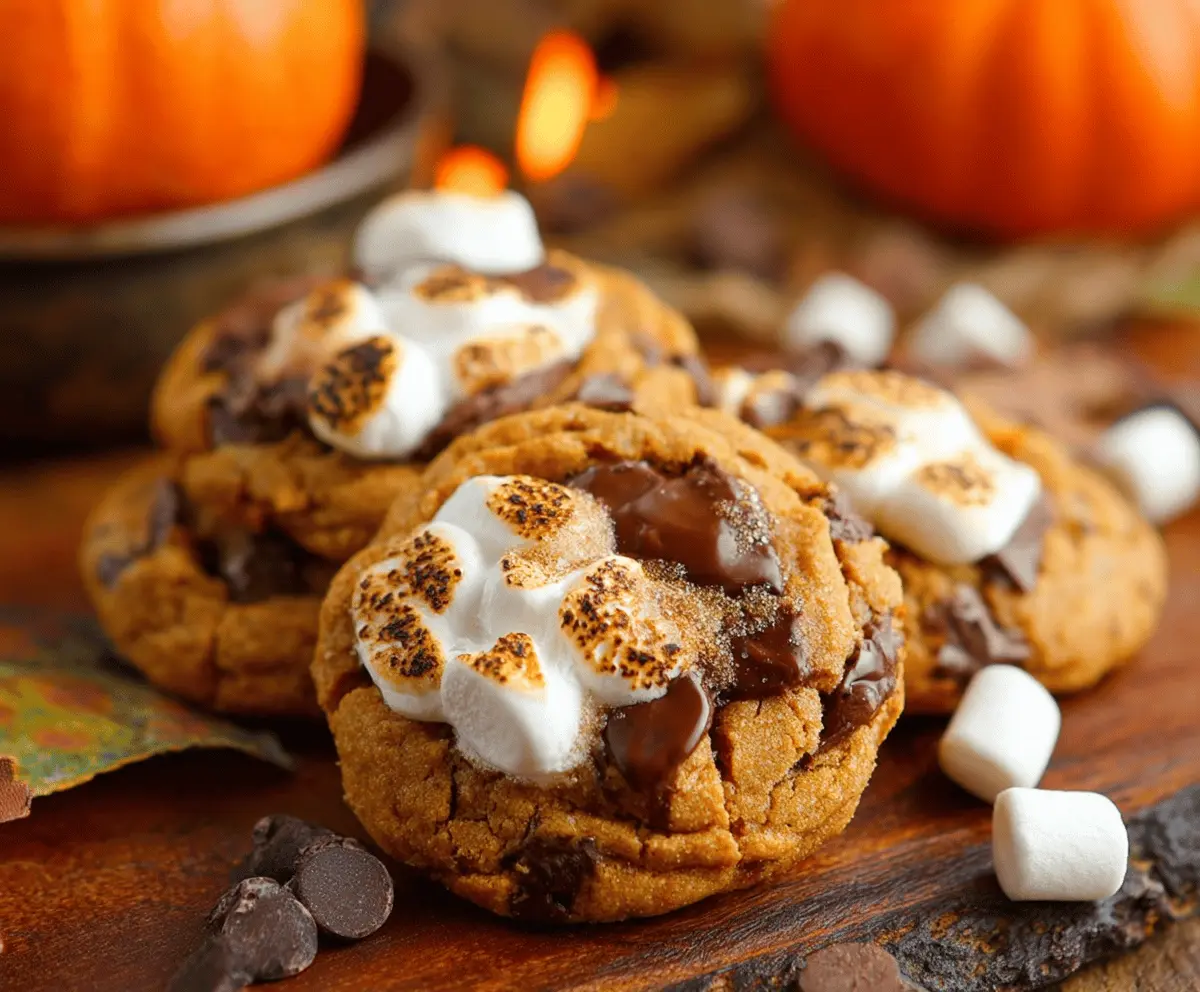 Soft Pumpkin S’mores Cookies Recipe