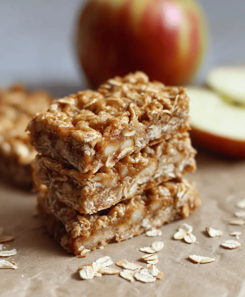 Easy Apple Cinnamon Oatmeal Bars for Breakfast