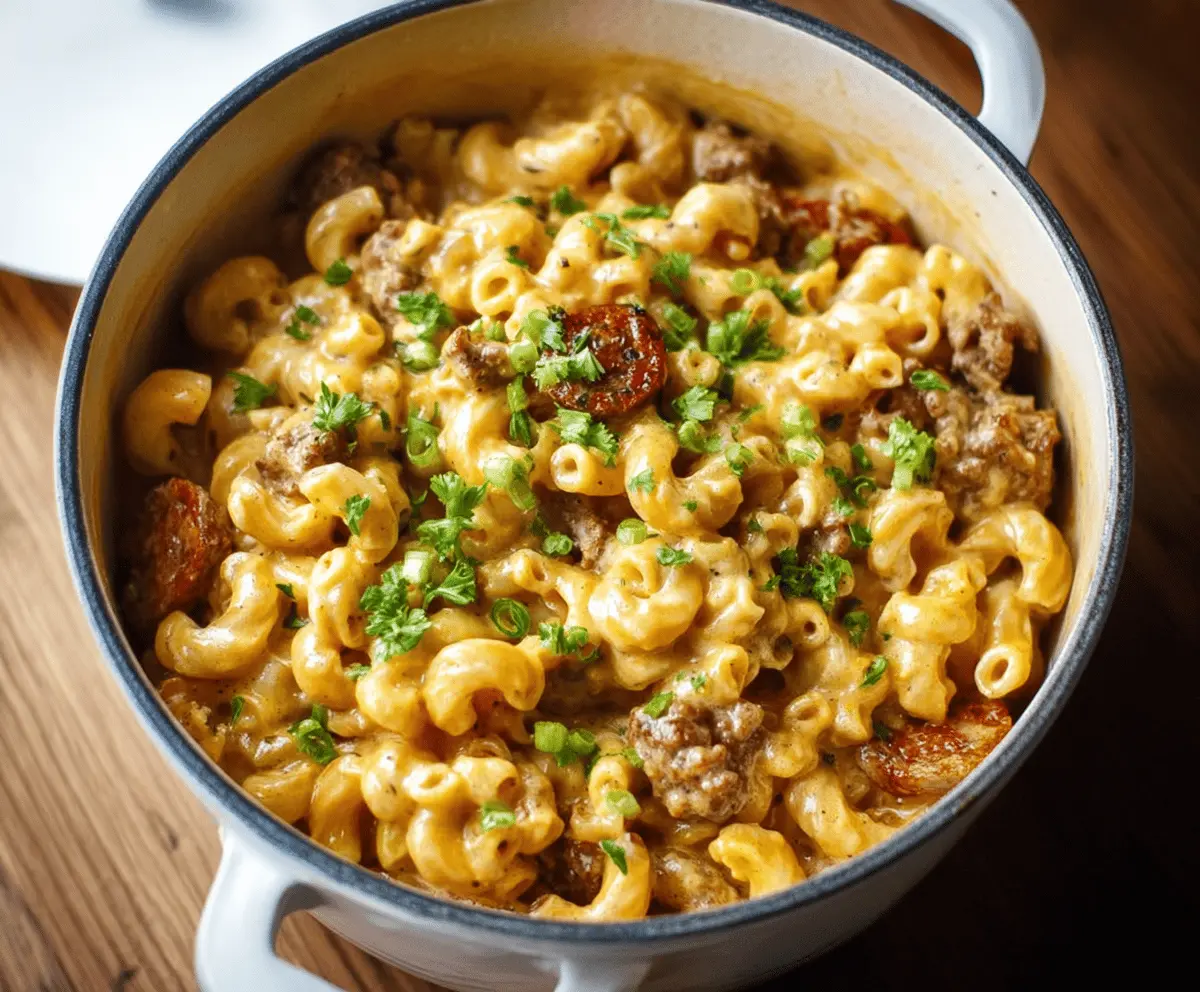 Easy One-Pot Mac and Chorizo Dinner