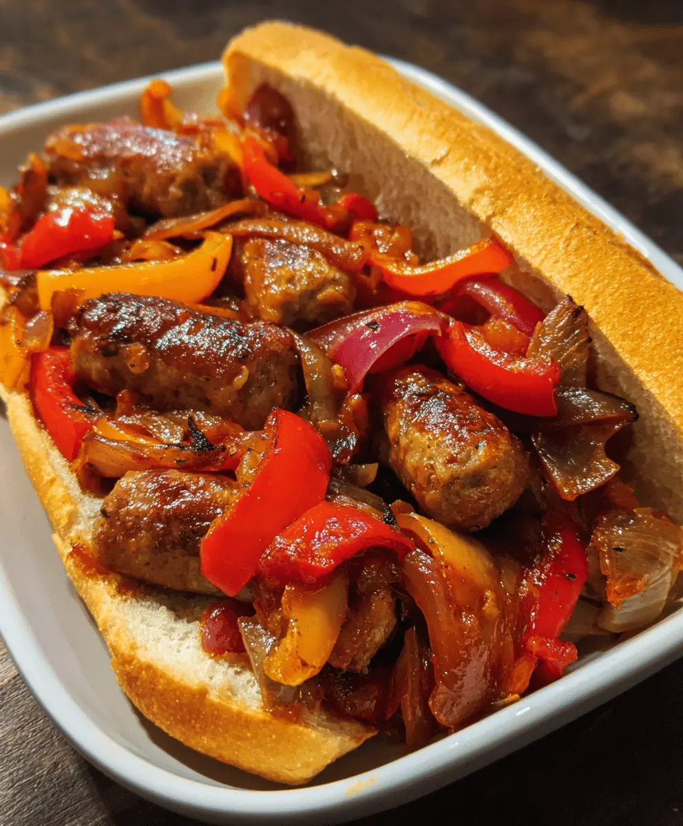 Easy Baked Sausage Peppers and Onions Dinner