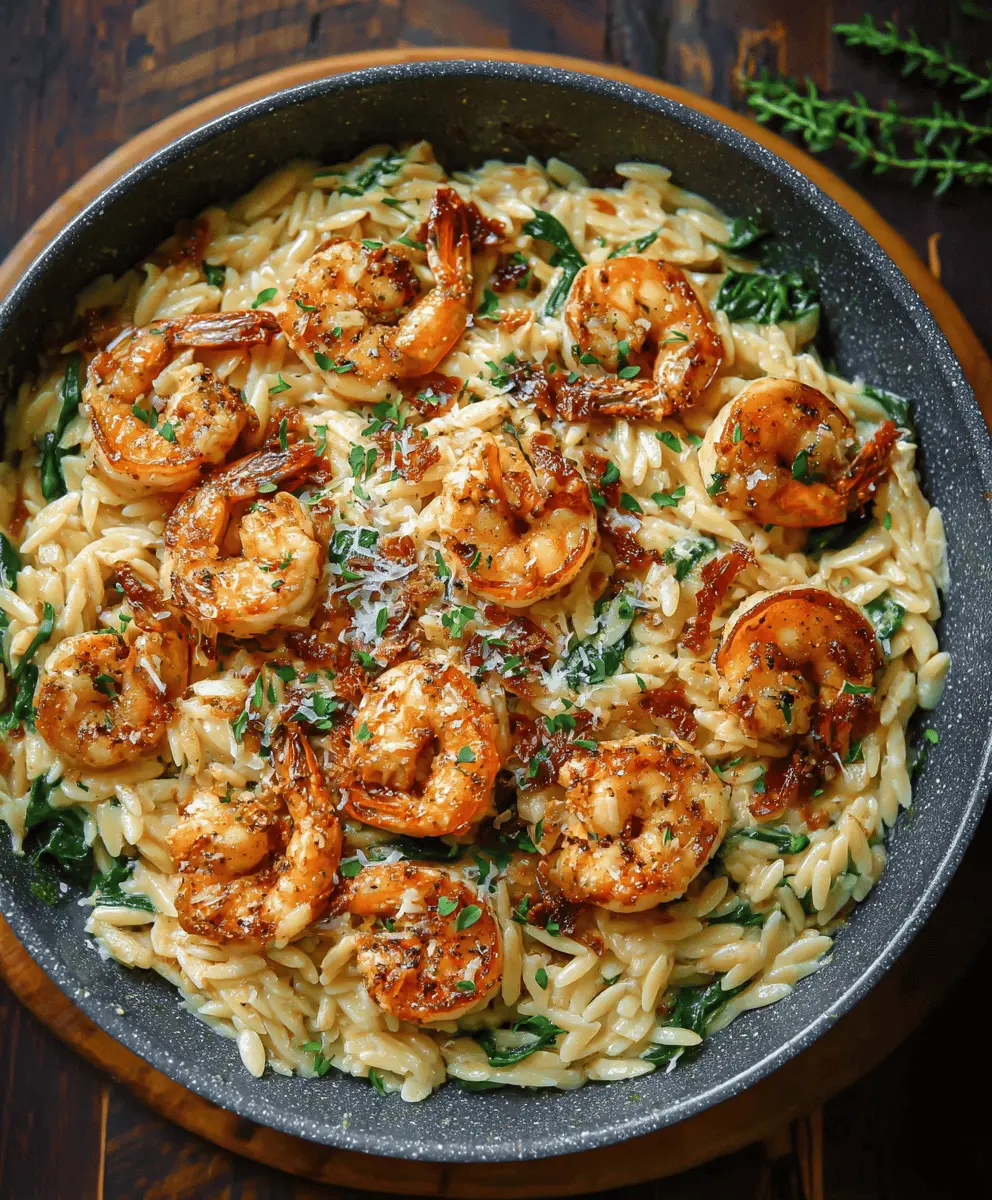 Easy One Pan Parmesan Shrimp Orzo Recipe