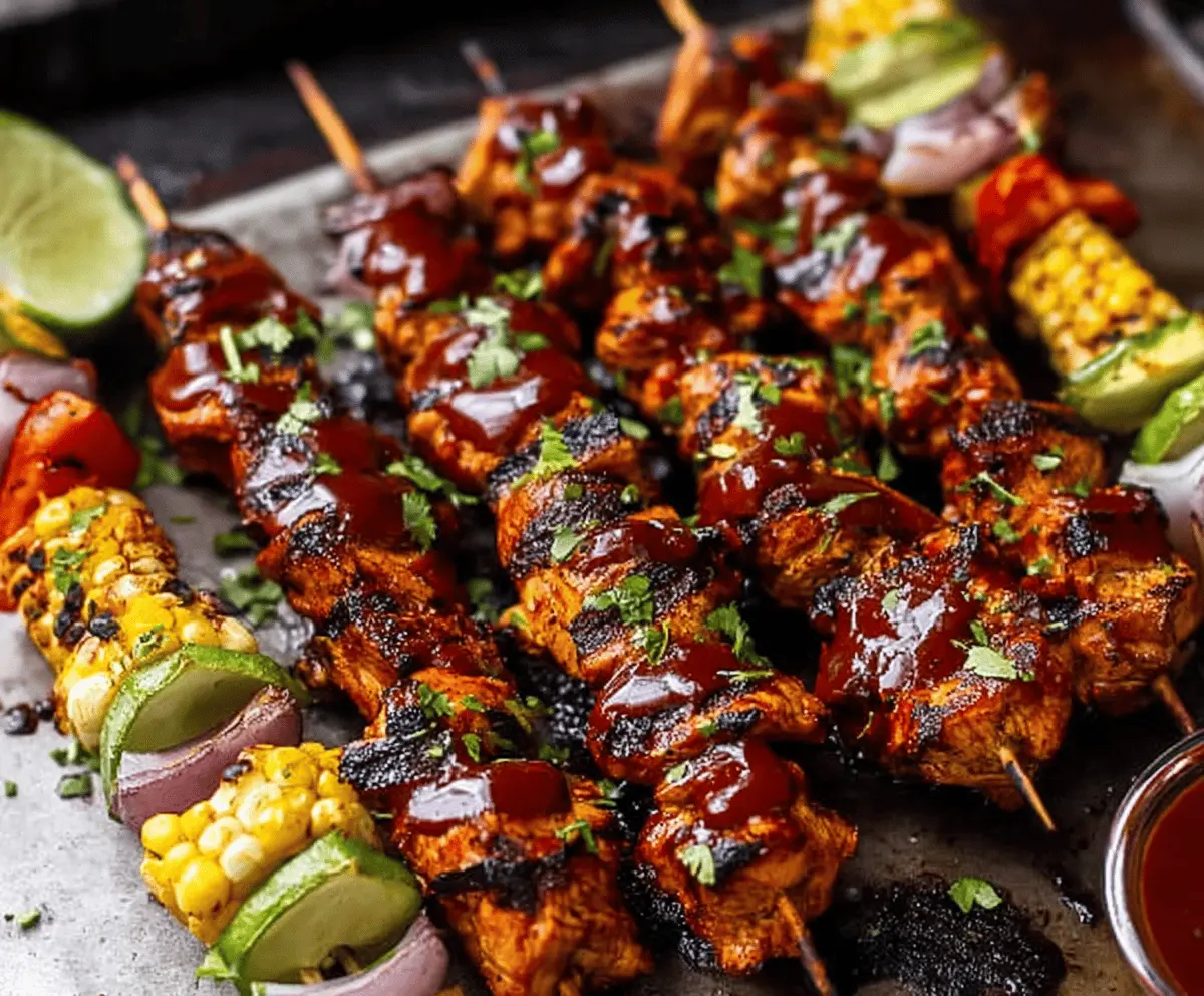 Juicy BBQ Chicken Skewers for Grilling