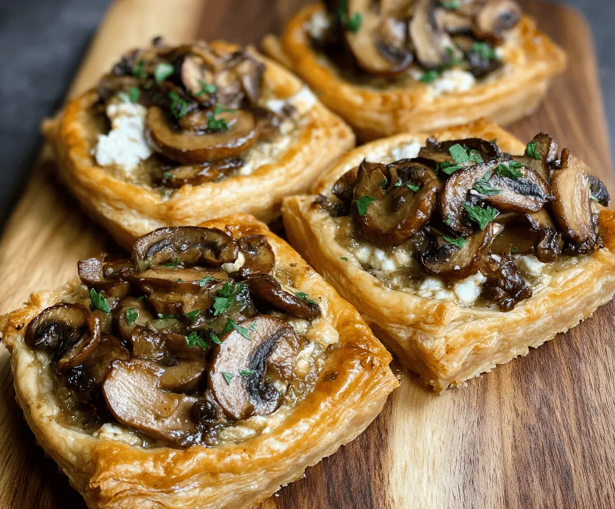 Easy Mushroom and Goat Cheese Tarts Recipe
