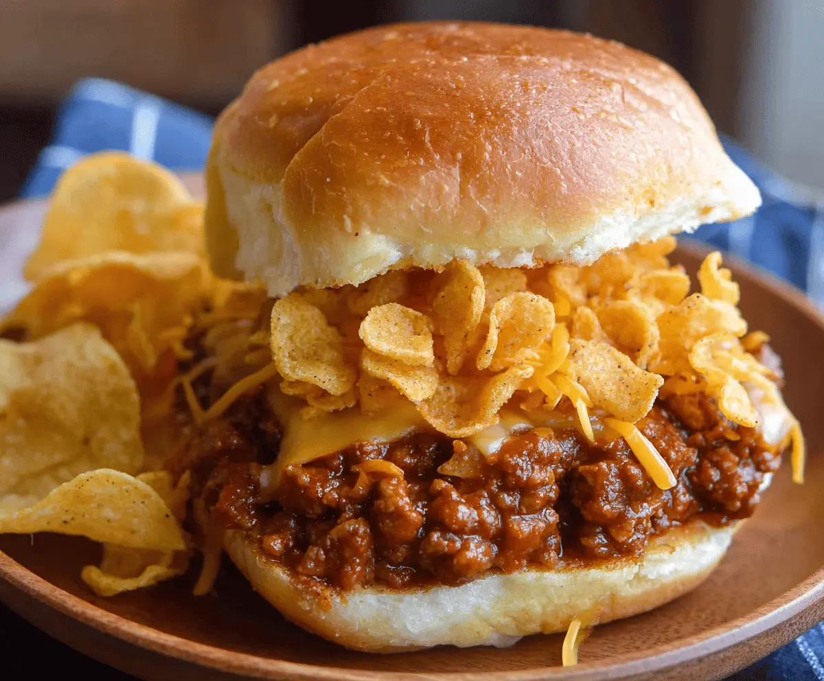 Easy Frito Pie Sloppy Joes Recipe