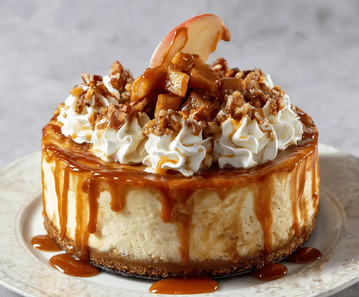 Creamy Caramel Apple Cheesecake Recipe