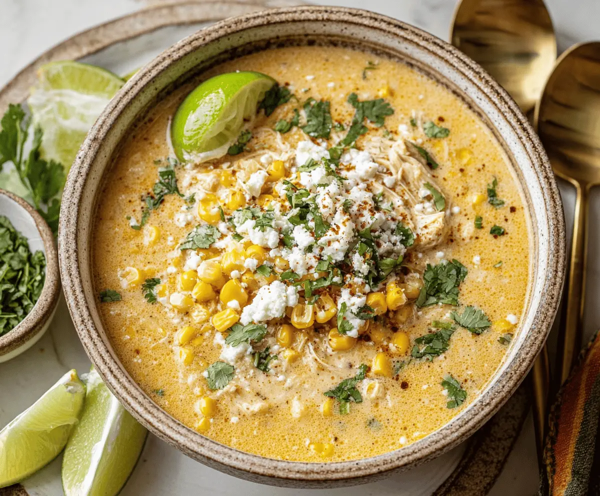 Creamy Mexican Street Corn Soup Recipe