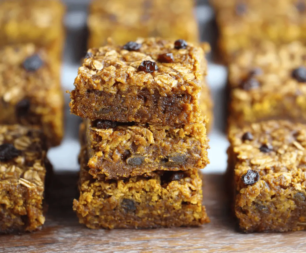 Baked Breakfast Oatmeal Pumpkin Bars