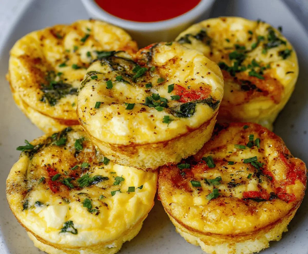 Creamy cottage cheese egg bites with fresh herbs and vegetables, perfect for a healthy breakfast or snack