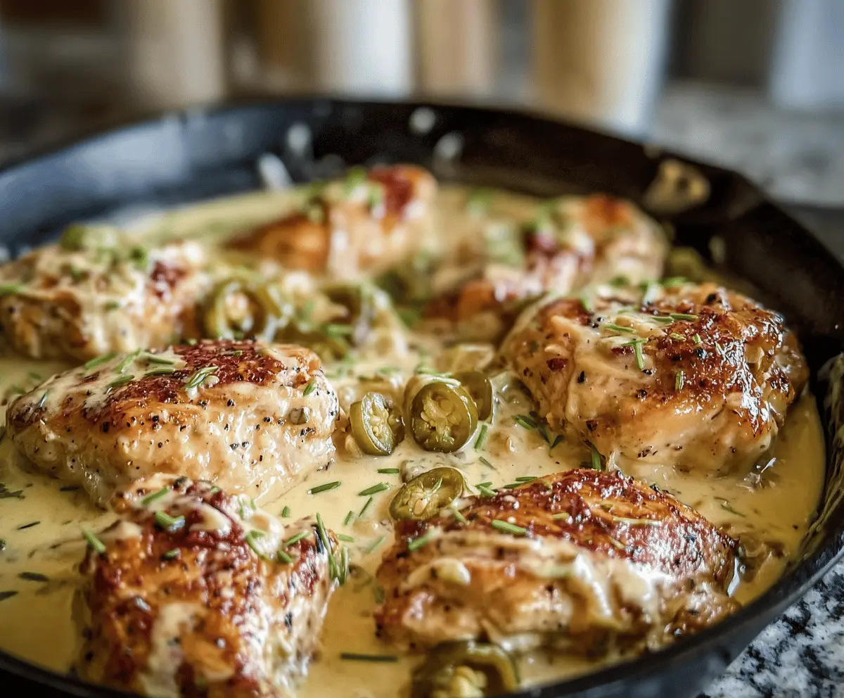 Creamy Pepperoncini Chicken Skillet