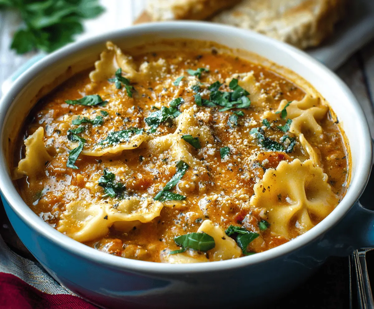 Creamy Vegan Lasagna Soup