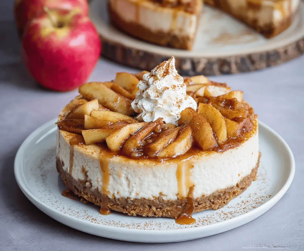 Instant Pot Apple Cinnamon Cheesecake
