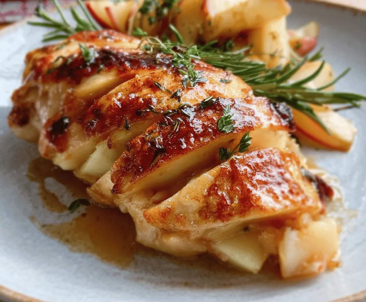 Maple Glazed Apple and Brie Stuffed Chicken