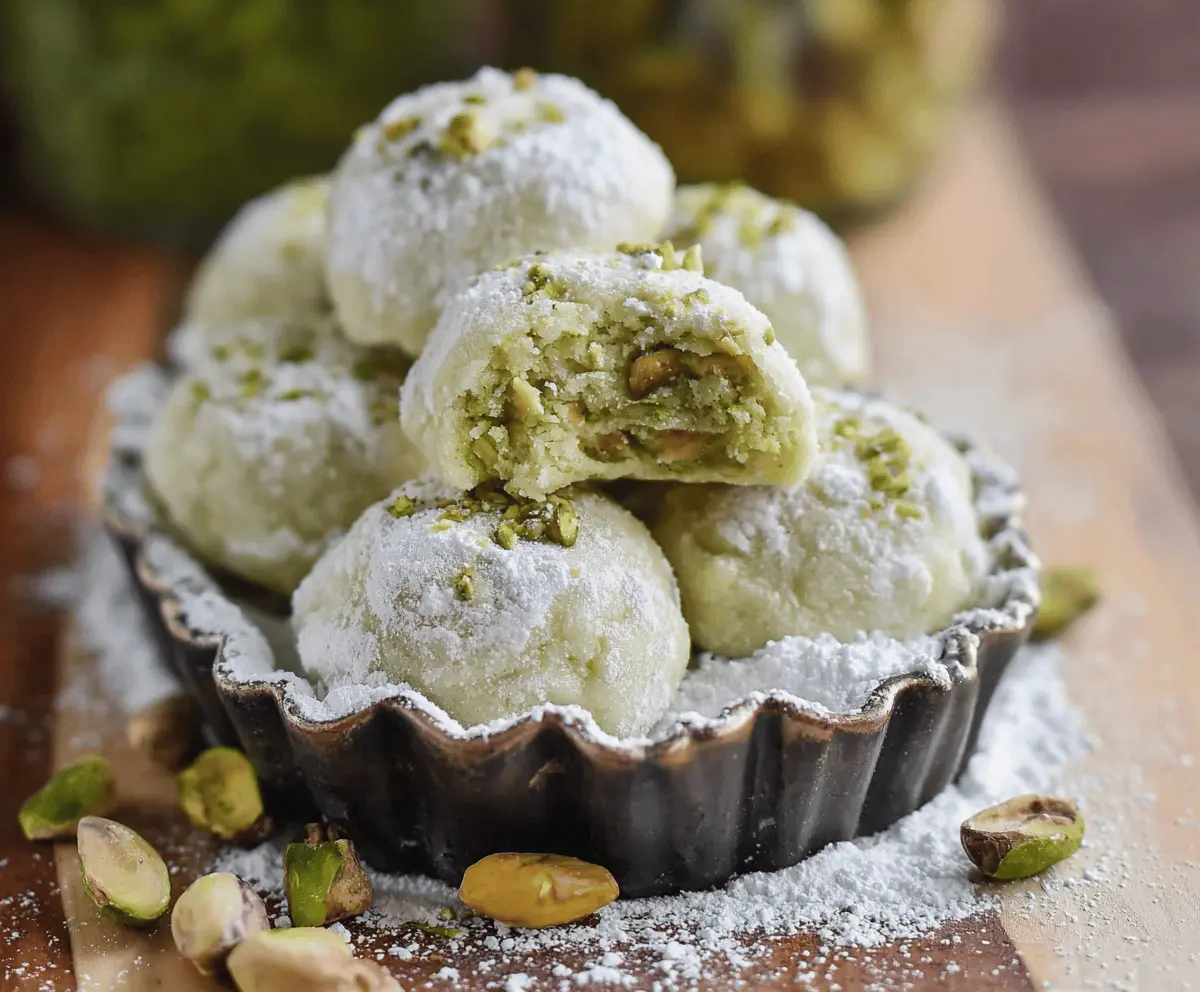 Pistachio Wedding Cookies