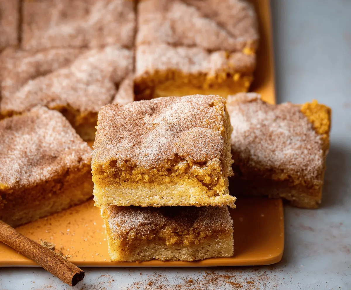 Pumpkin Snickerdoodle Bars