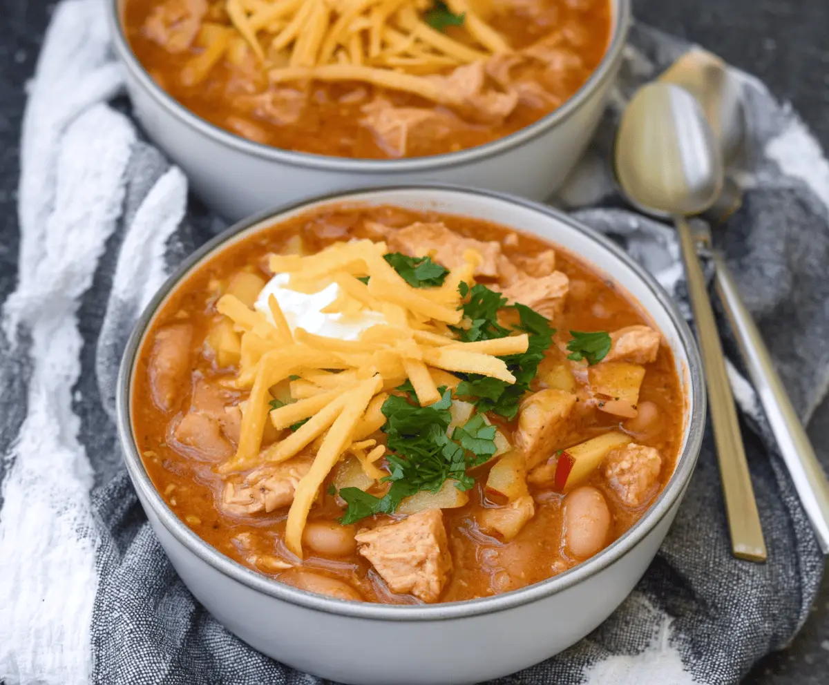 White Cheddar & Apple Chicken Chili