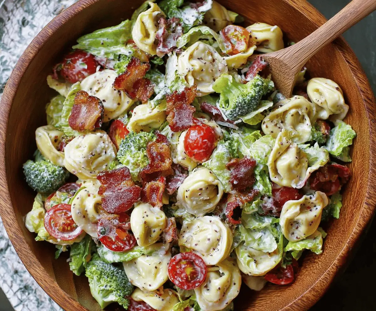 Broccoli BLT Tortellini Salad