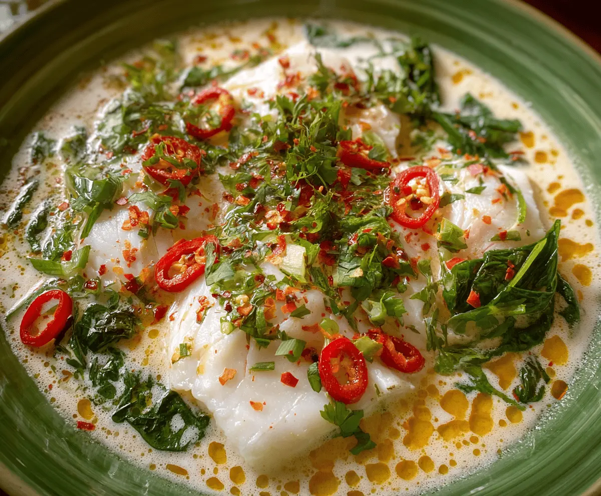 Coconut Milk Poached Fish