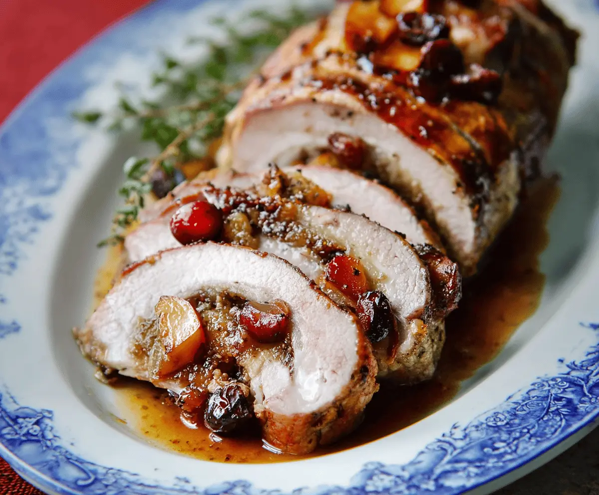 Cranberry Apple Pork Loin Roast