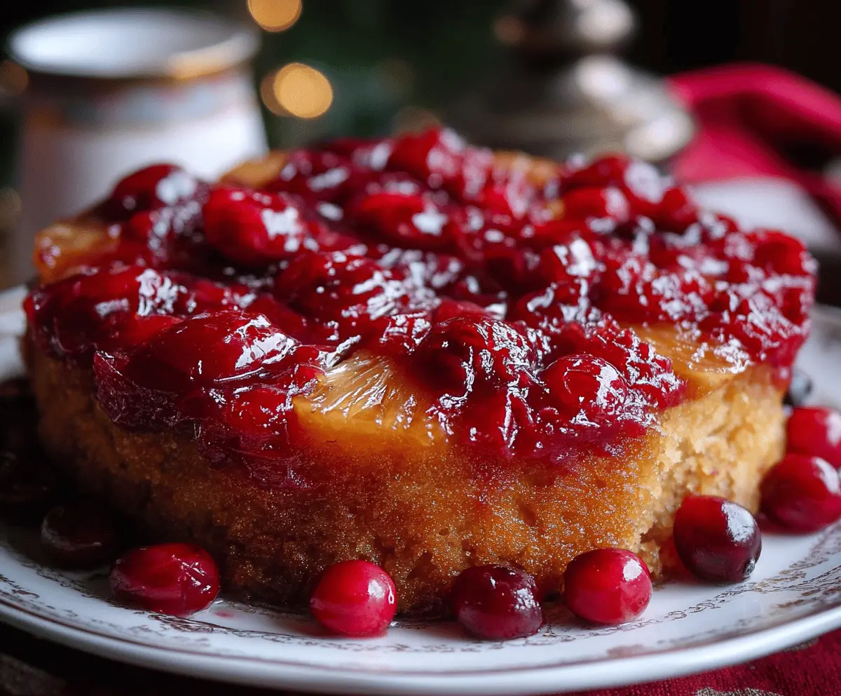 Cranberry Pineapple Upside Down Cake