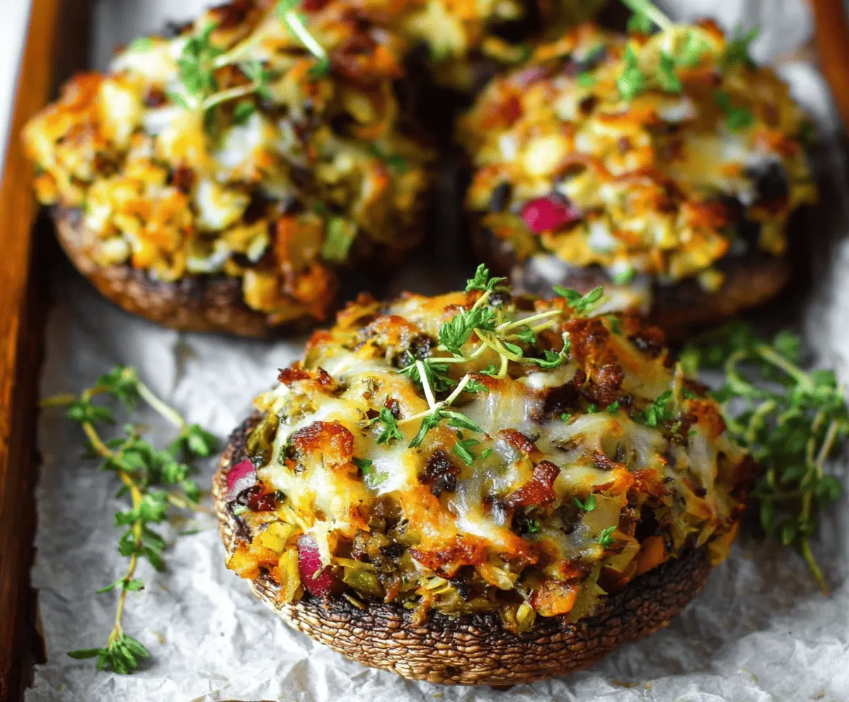 Delicious Autumn Harvest Stuffed Portobello Mushrooms Recipe
