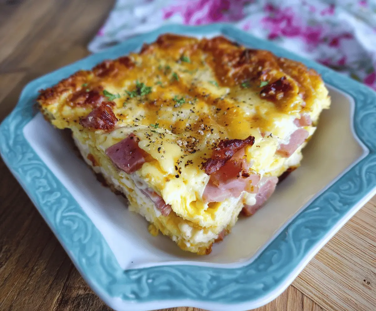 Easy Ham, Egg, & Cheese Casserole