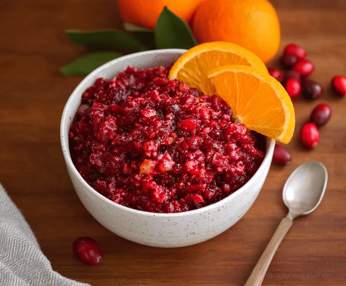 Fresh Cranberry Orange Relish Recipe for Thanksgiving