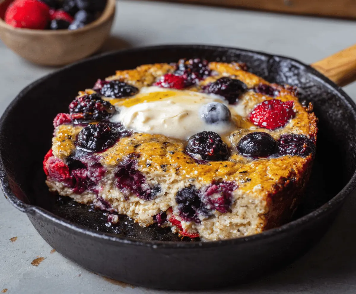 High Protein Berry Bake 