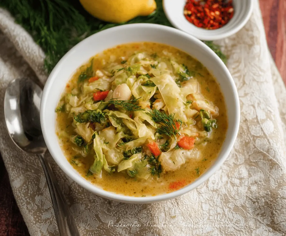 Lemon Dill Cabbage Soup