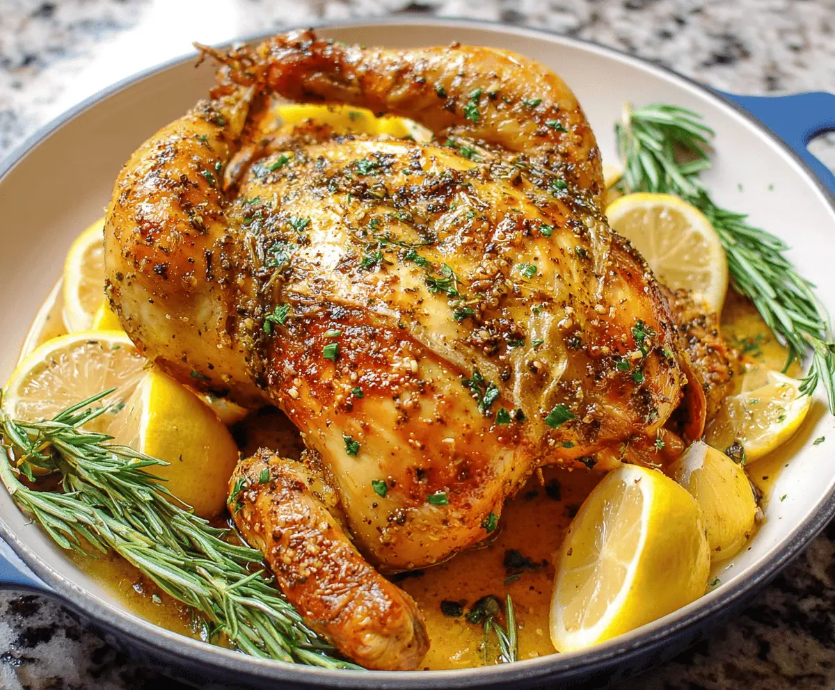 Lemon-Pepper & Garlic Whole Chicken 