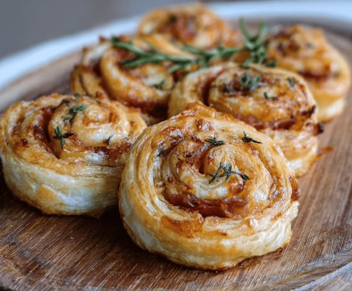 Prosciutto Puff Pastry Pinwheels