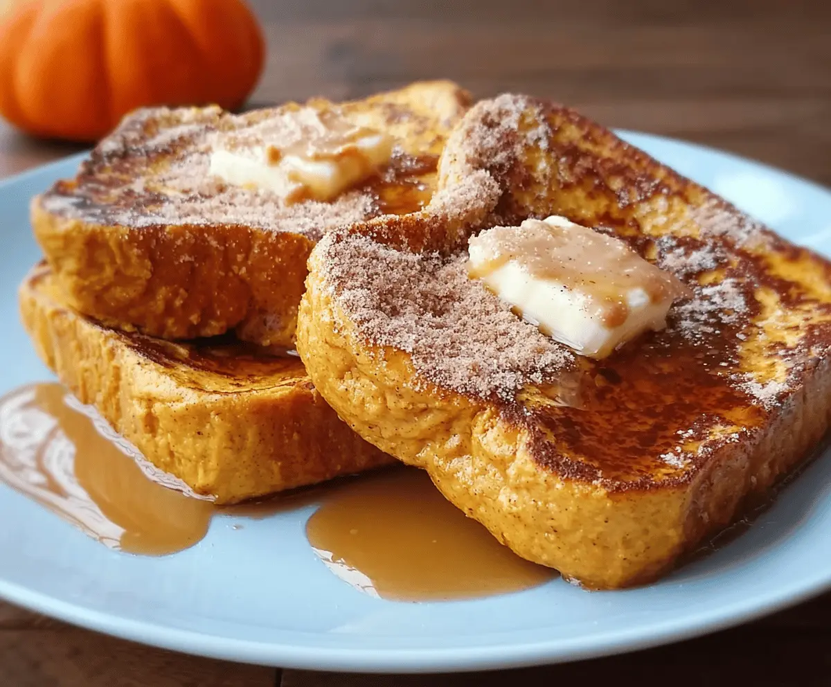 Pumpkin French Toast with Brown Sugar and Cinnamon Butter