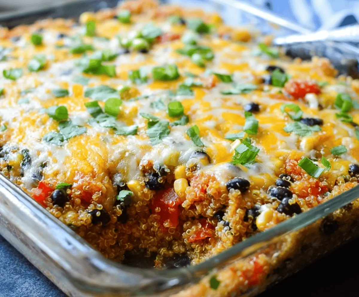 Quinoa and Black Bean Casserole