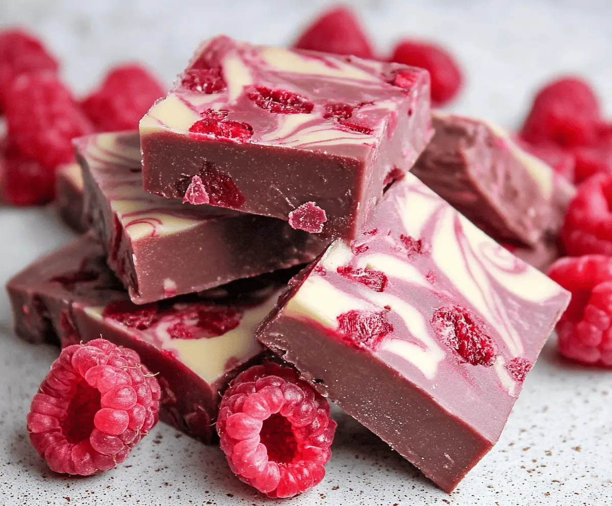 Raspberry Swirl Fudge