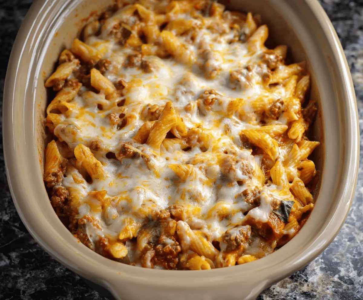 Slow Cooker Pasta Casserole