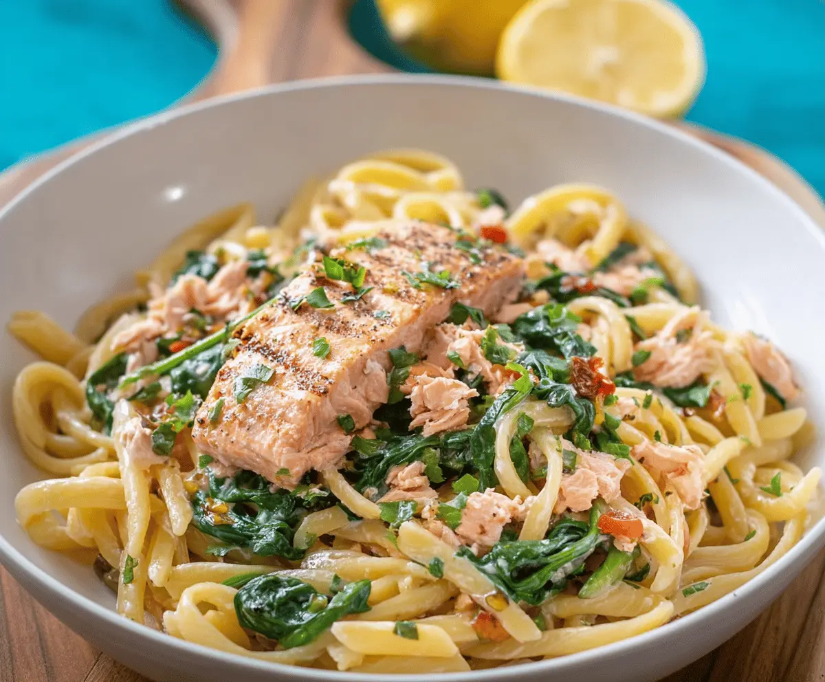 Spinach Salmon Pasta