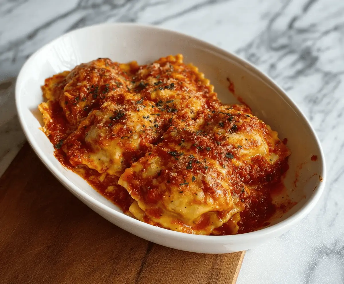 3 Ingredient Ravioli Bake (A.K.A. Lazy Lasagna)