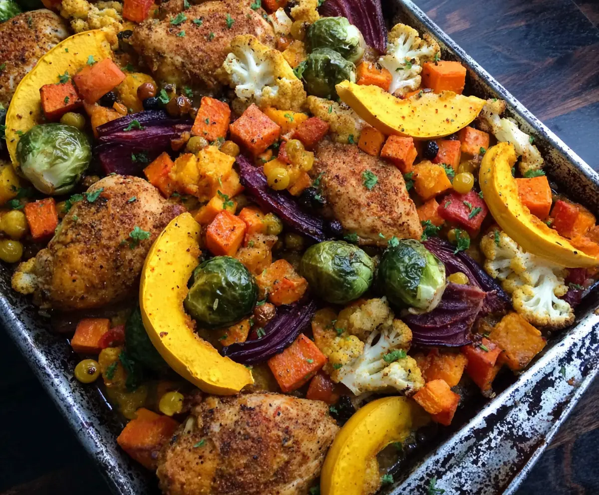 Autumn Rainbow Sheet Pan Dinner