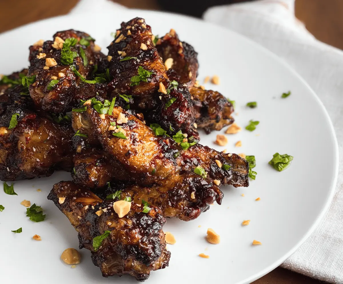 Baked Peanut Butter and Jelly Chicken Wings