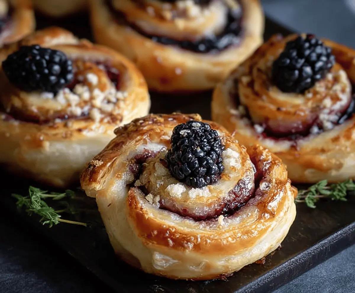 Blackberry Brie Pastry Swirls