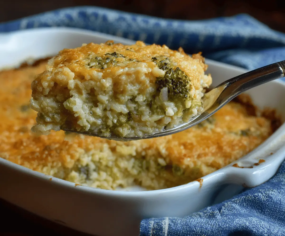 Cheesy Broccoli Rice Casserole