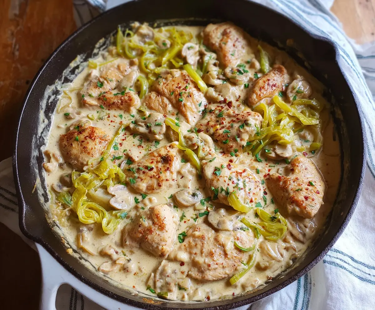 Creamy Pepperoncini Chicken Skillet
