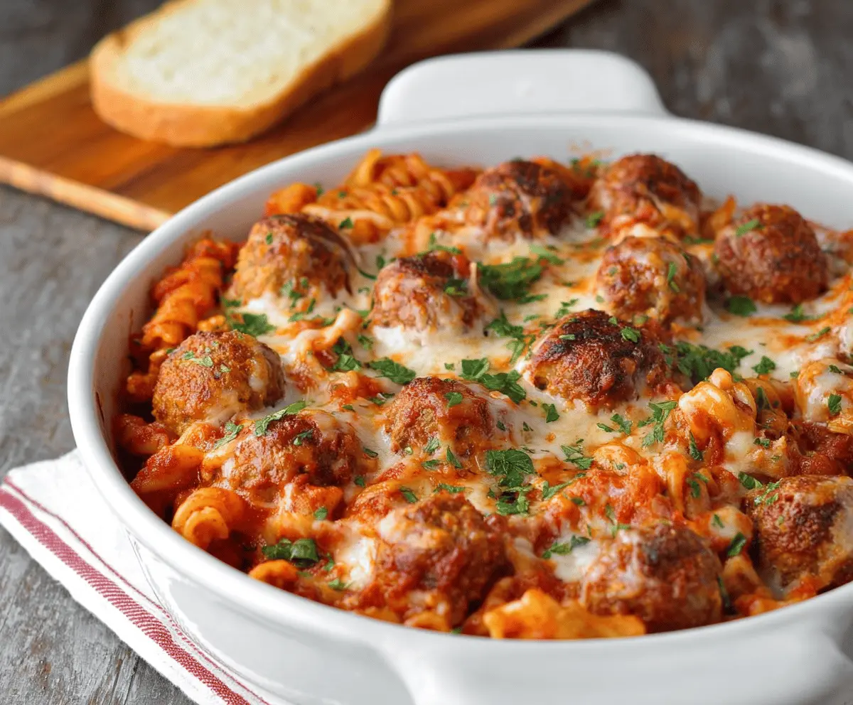 Dump & Bake Meatball Casserole
