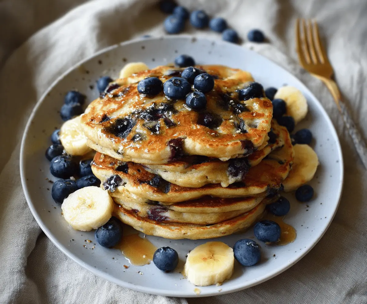 Fluffy Vegan Blueberry Pancakes