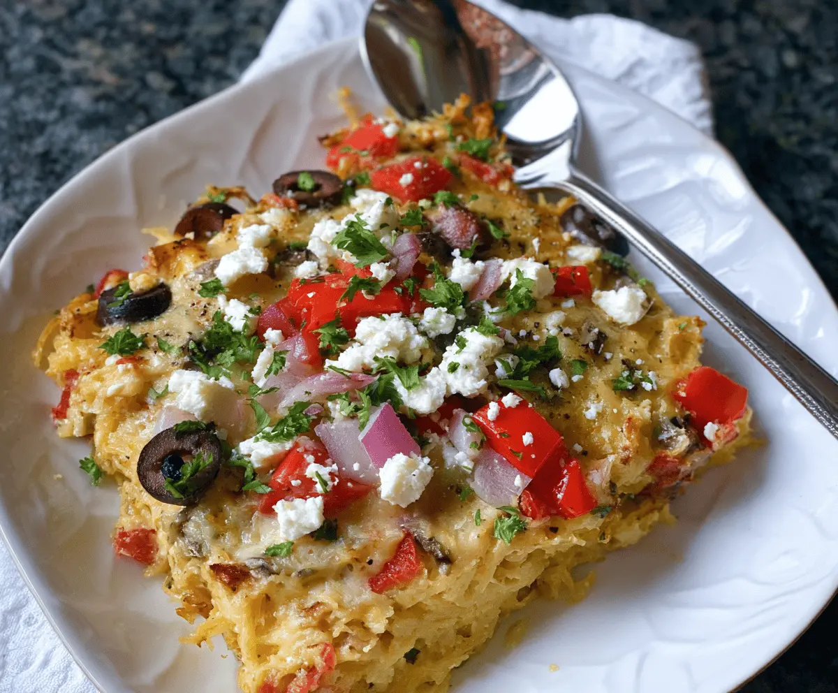 Greek Spaghetti Squash Casserole
