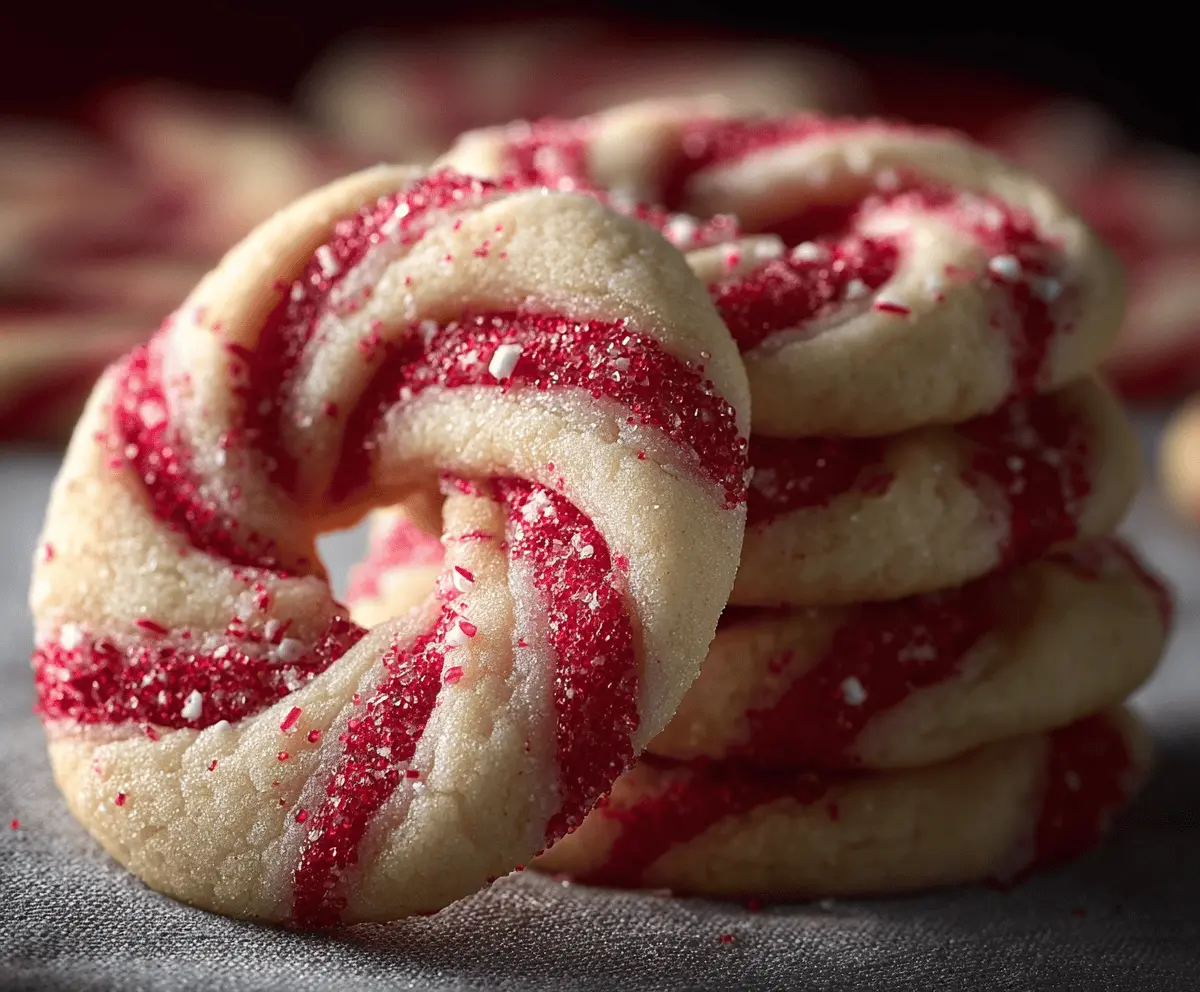 Festive candy cane cookies decorated with red and white icing for holiday celebrations.
