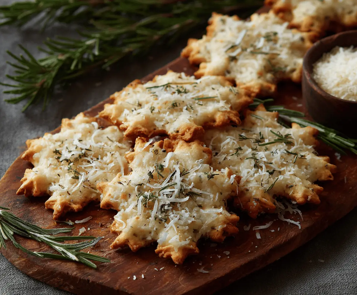 Savory Rosemary-Parmesan Snowflake Cookies